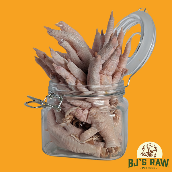 Feeding dog chicken feet best sale